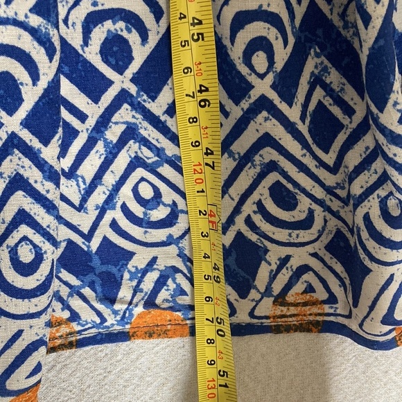 Knox Rose Blue Dress Short Sleeve Tiered Midi Ruffle Scoop Neck Size L - Picture 10 of 10